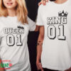 Тениски за двойки - "King 01, Queen 01"